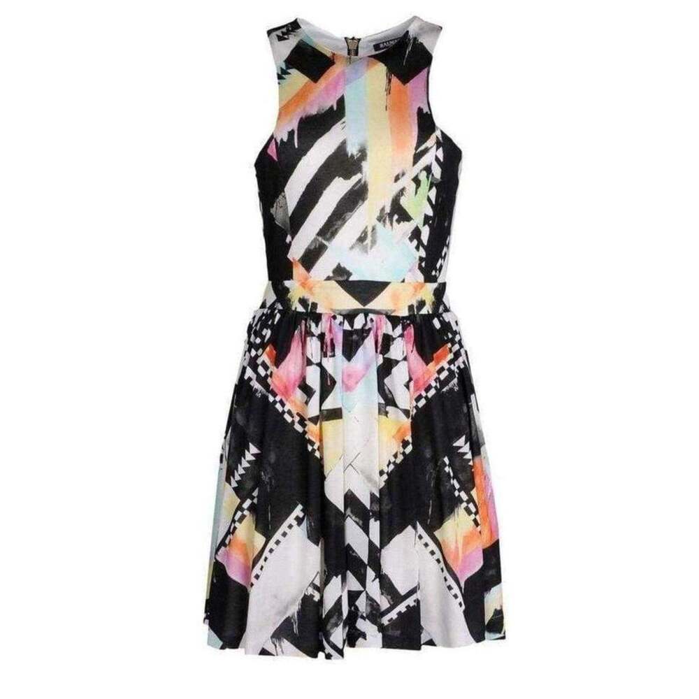 Balmain - Printed Silk Jersey Mini Dress - FR 40